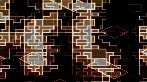 Interconnected Pattern Stylized Rectangle Texture Motion Graphic Animation Video Stock Footage 312657632
