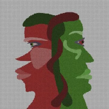 Interconnected personality Stock Illustration