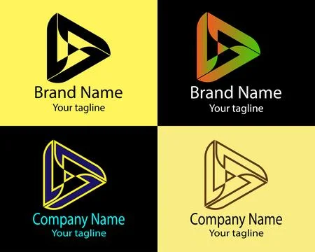 Interconnected Play/Forward Motion/Balanced Progression/Triangular Harmony logo Stock Illustration