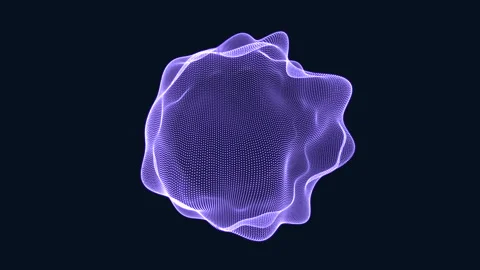Interconnected purple 3d sphere constructed from lines and shapes 動画素材 322784305