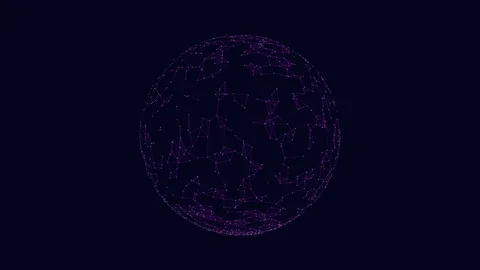 Interconnected purple sphere a celestial tapestry 動画素材 274172280