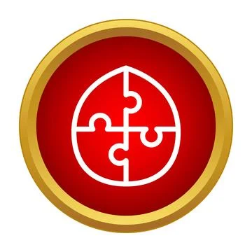Interconnected puzzle pieces icon symbolizing problem solving strategy 스톡 일러스트