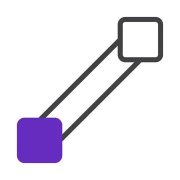 Interconnected shapes with minimalist design representing connectivity and fl Stockillustratie