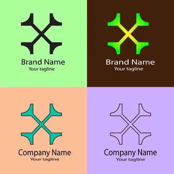 The Interconnected Spanner logo design Stock Illustration