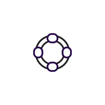 Interconnected structure symbolizing teamwork, unity, support, and collabor.. Stock Illustration
