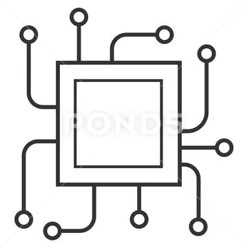 Interconnected system for data communication. Stock-Illustration