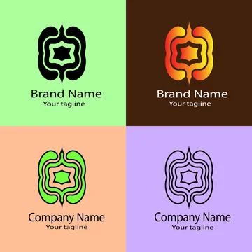 Interconnected Unity logo design Stock Illustration