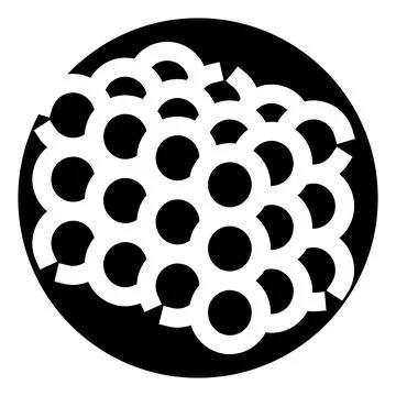 Interconnected white circles creating abstract pattern Stock Illustration