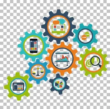 Interconnection Business Processes Stock Illustration