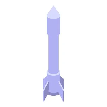 Intercontinental ballistic missile standing ready for launch Stock Illustration