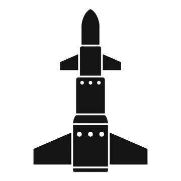 Intercontinental rocket icon, simple style Stock Illustration