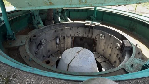 Intercontinental Soviet rocket Satan in the museum Stock Footage 126578281