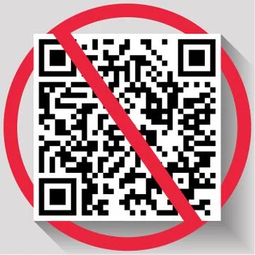 Interdiction of QR Codes - business type background template イラスト素材