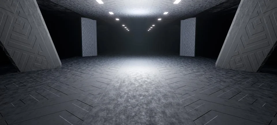 Interdimensional Pedestal Platform Tunnel Space Cutting Edge Laser Glowing wi Иллюстрация