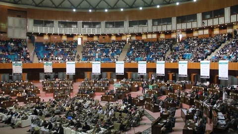 Interest based banking and Its effects conference Stock Footage 86624443