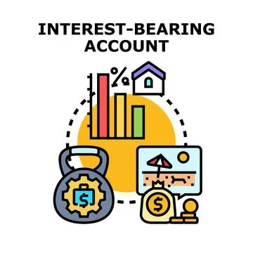Interest bearing account concept vector illustration Stock Illustration