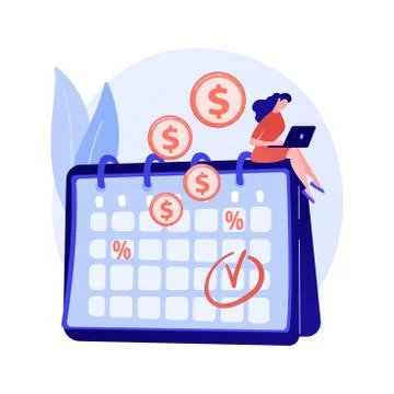 Interest on deposit vector concept metaphor. Stock Illustration