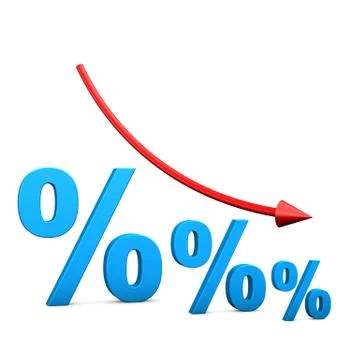 Interest dip Stock Illustration