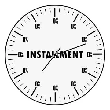 Interest-free installments Ilustração Stock