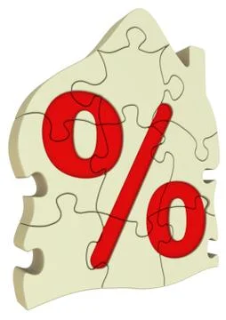 Interest on the mortgage Stock Illustration