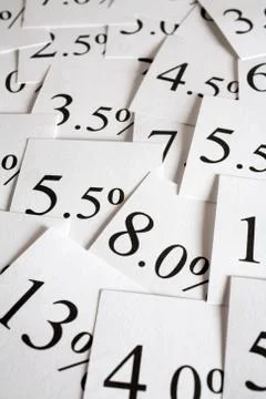 Interest rate background Stock Photos