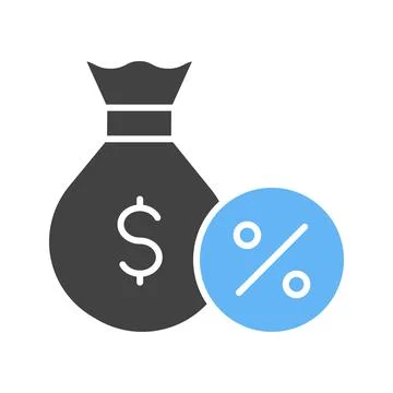 Interest Rate icon vector image. Stock Illustration