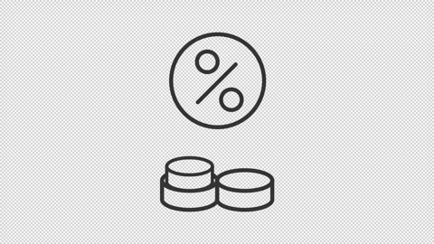 Interest rate line animation Stock Footage 267680359