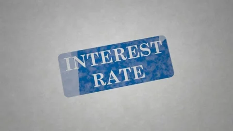 Interest rate - paint on text video animation Stock Footage 221497652