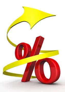 Interest rate rising Stock Illustration