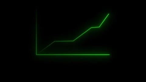 Interest rates financial graph stagflation recession. Growing charts. Blue-.. Stock Footage 309384702