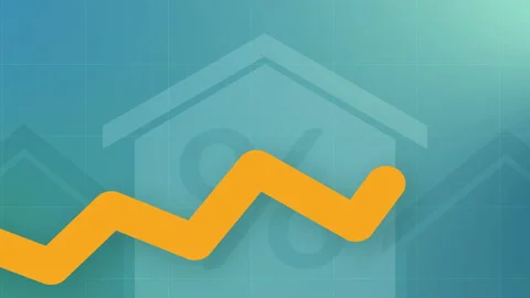 Interest Rates Increase Animated Chart Stock Footage 183466782