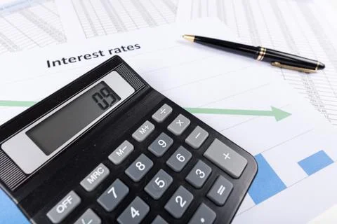 Interest rates Stockfoto's