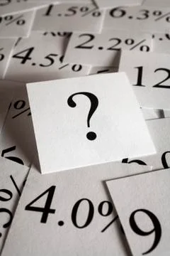 Interest rates question Stock Photos