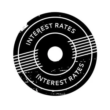 Interest Rates rubber stamp Stock Illustration