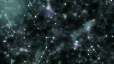 Interesting abstract looped backgrounds with luminous particles with depth of Stock Footage 112920367