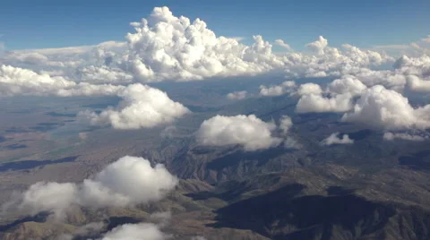 Interesting cloud formation from a plane Stock Footage 42014705