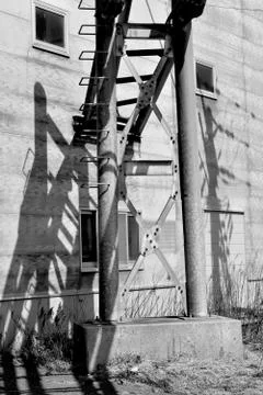 The interesting collaboration of light and shadow in Sapporo Japan Foto stock