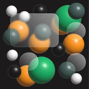 An interesting combination of 3D figures Stock Illustration