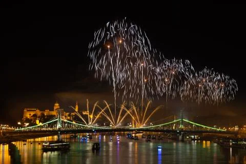 Interesting firework shape Stock Photos