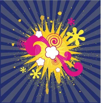 Interesting flower pattern Illustrazione stock