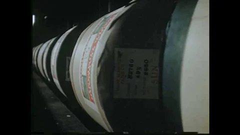 Interesting footage of logs being floated down a river in this 1930's era film. Stock Footage 106908200