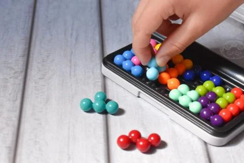 Interesting game for children to develop memory and intelligence. Stock Photos