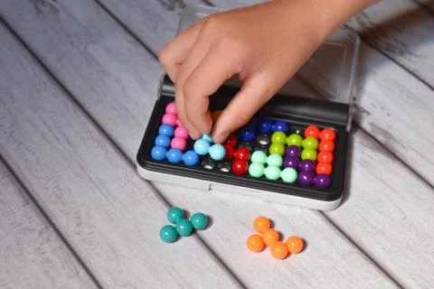 Interesting game for children to develop memory and intelligence. Stock Photos