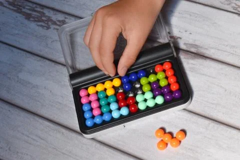 Interesting game for children to develop memory and intelligence. Stock Photos