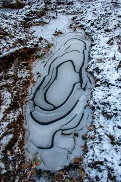 Interesting ice patterns Stock Photos