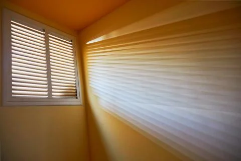 Interesting light texture effect through the window on the corridor Stock Photos