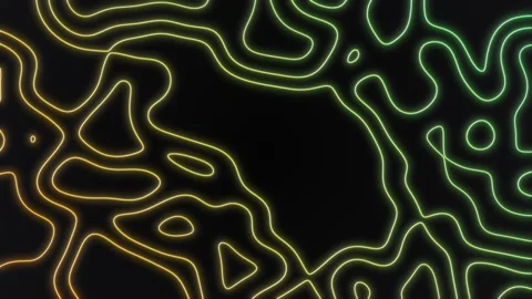 Interesting magical bright pattern with oval lines in motion. Design. 3D movi Stock Footage 250186146