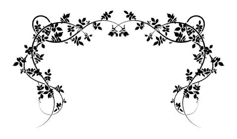 Interesting pattern of rose hips weaving along Stock Illustration