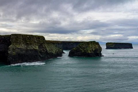 Interesting rock formations at the cliffs surrounding Kilkee, Ireland Stock Photos