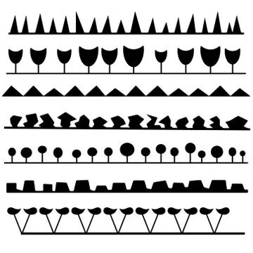 Interesting set of brushes Illustrazione stock